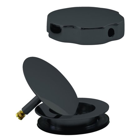 WESTBRASS European Style Trim for Cable Drive Bath Waste in Powdercoated Flat Black D50TE-62